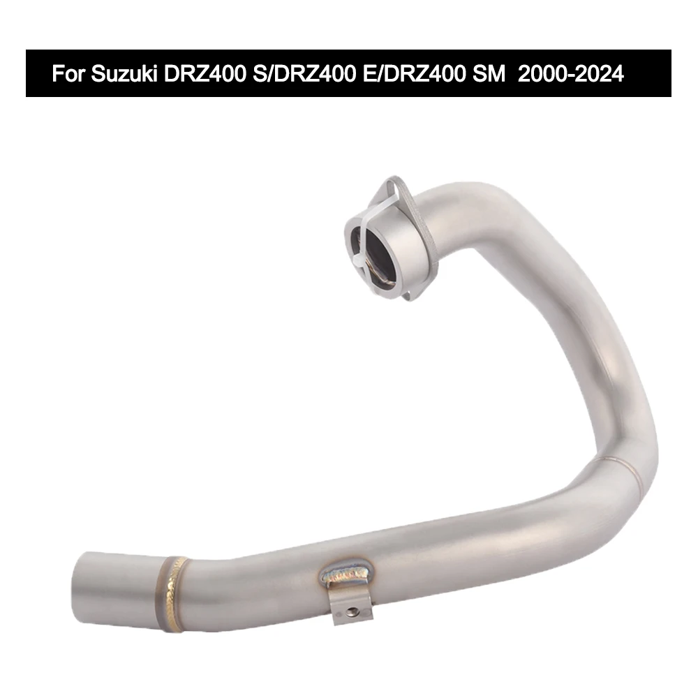

For Suzuki DRZ400 S DRZ400 E DRZ400 SM 2000-2024 Motorcycle Exhaust System Front Link Pipe Stainless Steel Connect Original