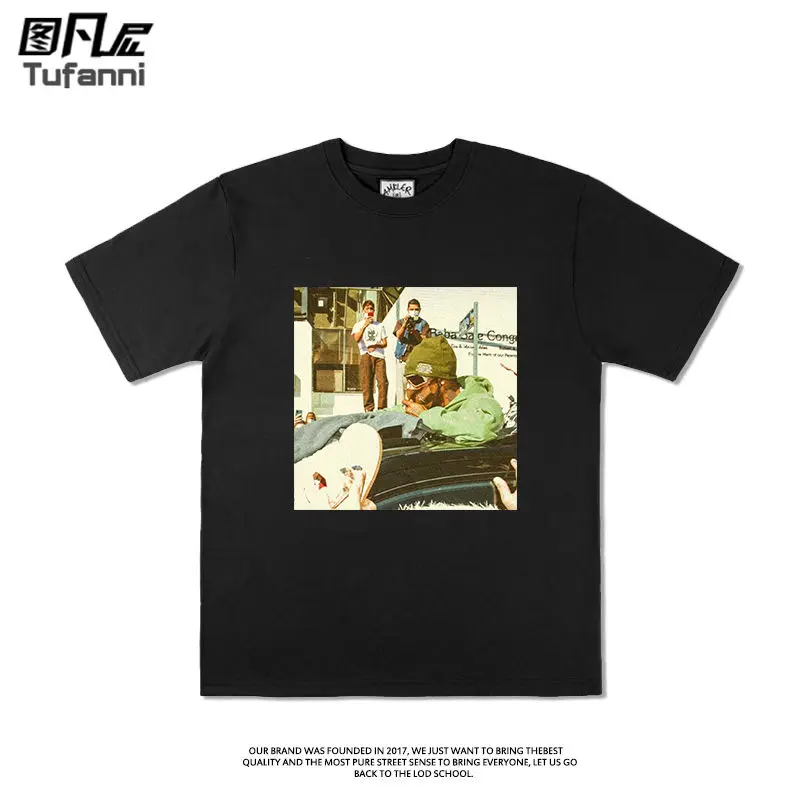

Hip Hop Street Peripheral Short Sleeve T-Shirt European and American Trend Rap Hiphop Rap Men and Women