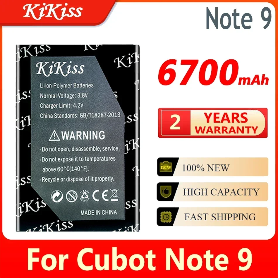 KiKiss Battery Note 9 (C11) 6700mah For Cubot Note9 High Capacity Bateria