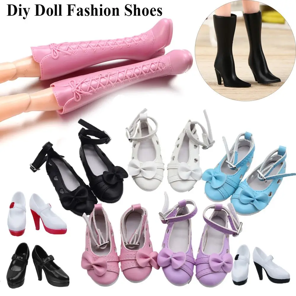 1 Pair 1/3 1/6 Doll Shoes Female Doll Boots Fit Foot Length 2cm Dolls Shoes Accessories Doll Multi styles Long Knees Boots