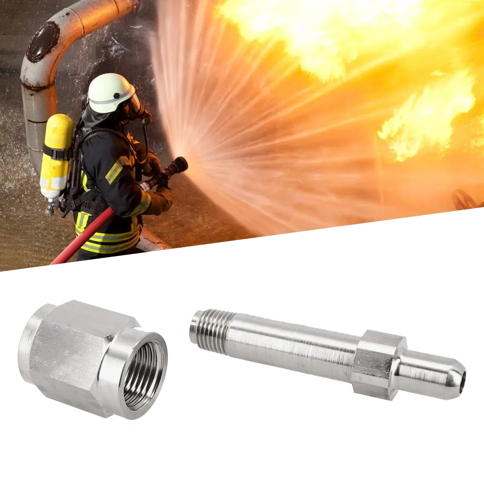 Regulator Inlet Bottle Adapter Connector SCBA Firefighting CGA 347 Nut & Nipple Stainless Steel Regulator Inlet Bottle Connector