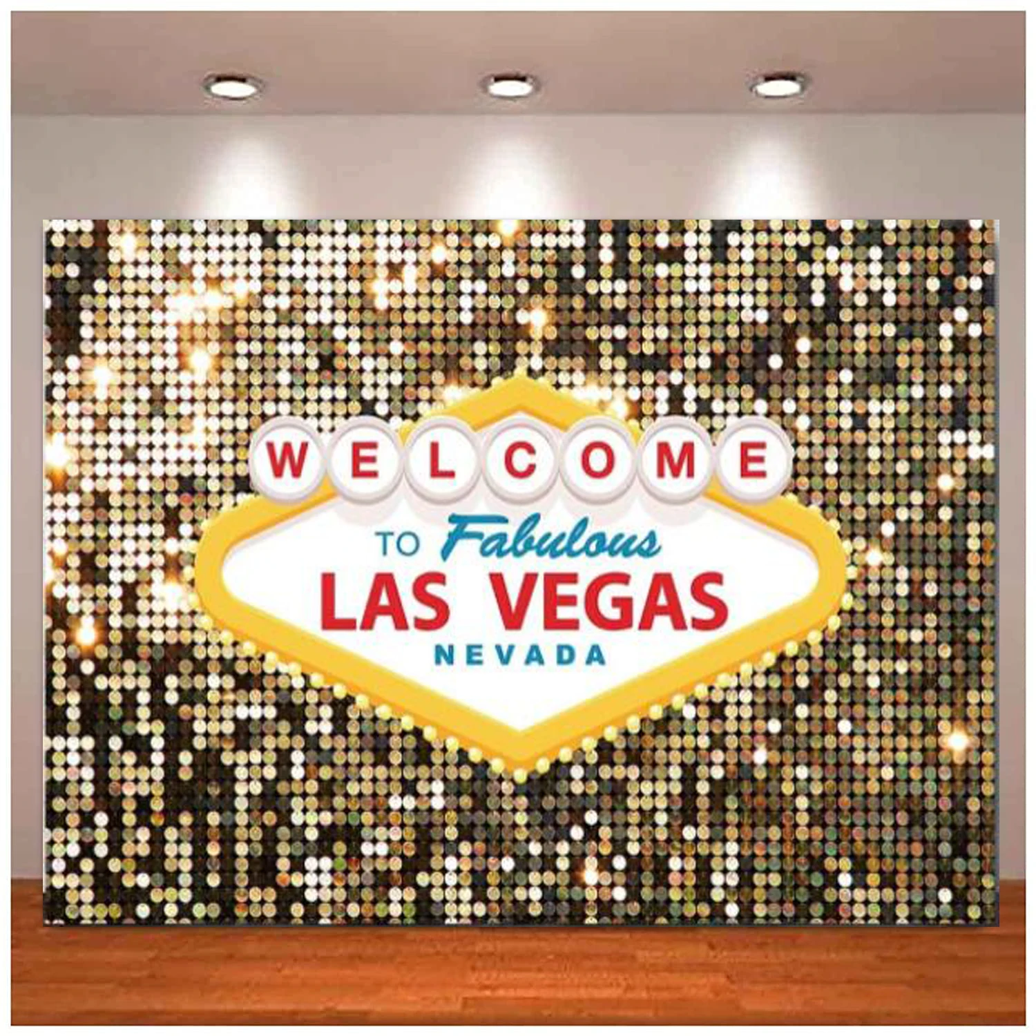 

Welcome To Las Vegas Party Photography Backdrop Fabulous Casino Poker Movie Themed Photo Background Vintage Costume Birthday