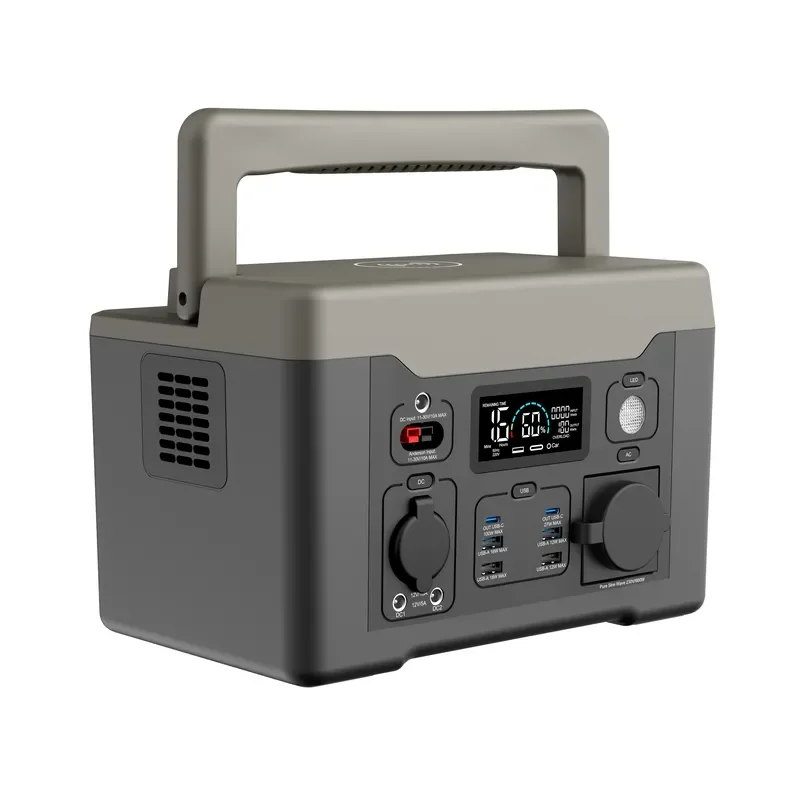 600W Portable Power Station with Ternary Lithium Battery and MPPT Solar Generator AC DC Car Charging for Outdoor Camping