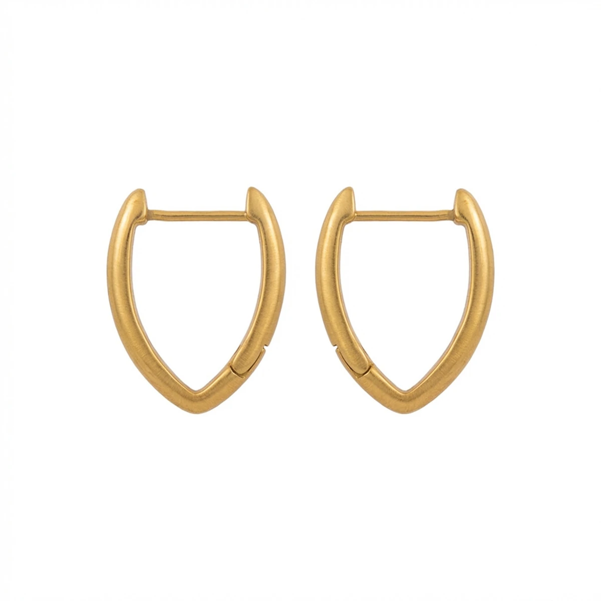 Edelstahl-Ohrringe mit Goldbeschichtung und Ohrringe aus PVD-beschichtetem 18k Farbbeständigem Material – Detail 7