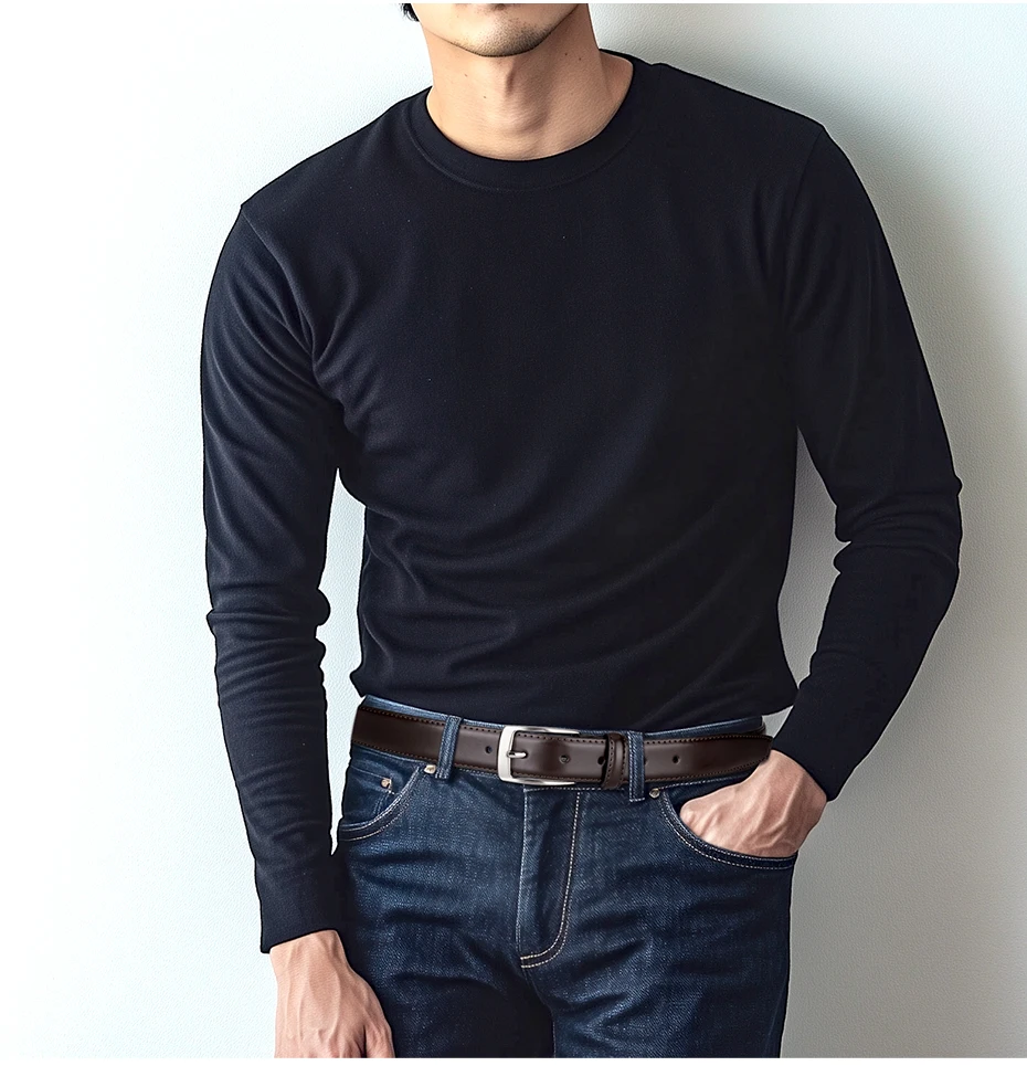 Maikun Fashion Echtes Leder herren Gürtel Legierung Pin Schnalle Casual Gürtel Große Größe Business Gürtel Für Männer – Detail 7