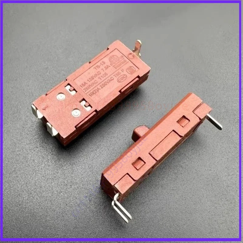 20pcs for toply ts-13 vertical 3-pin 2-speed toggle switch hair dryer power sliding switch curling iron switch 10a