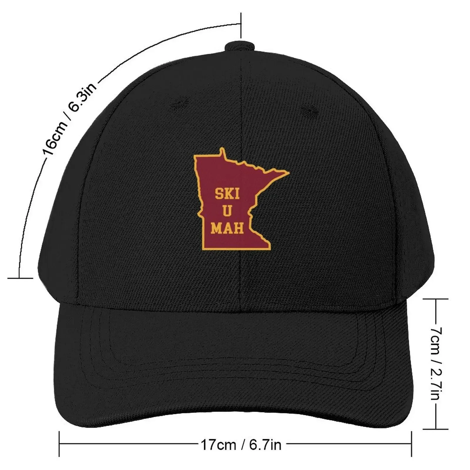 Ski U Mah MN Outline Baseball Cap Hat Baseball Cap Military Cap Man Hats For Women Men's