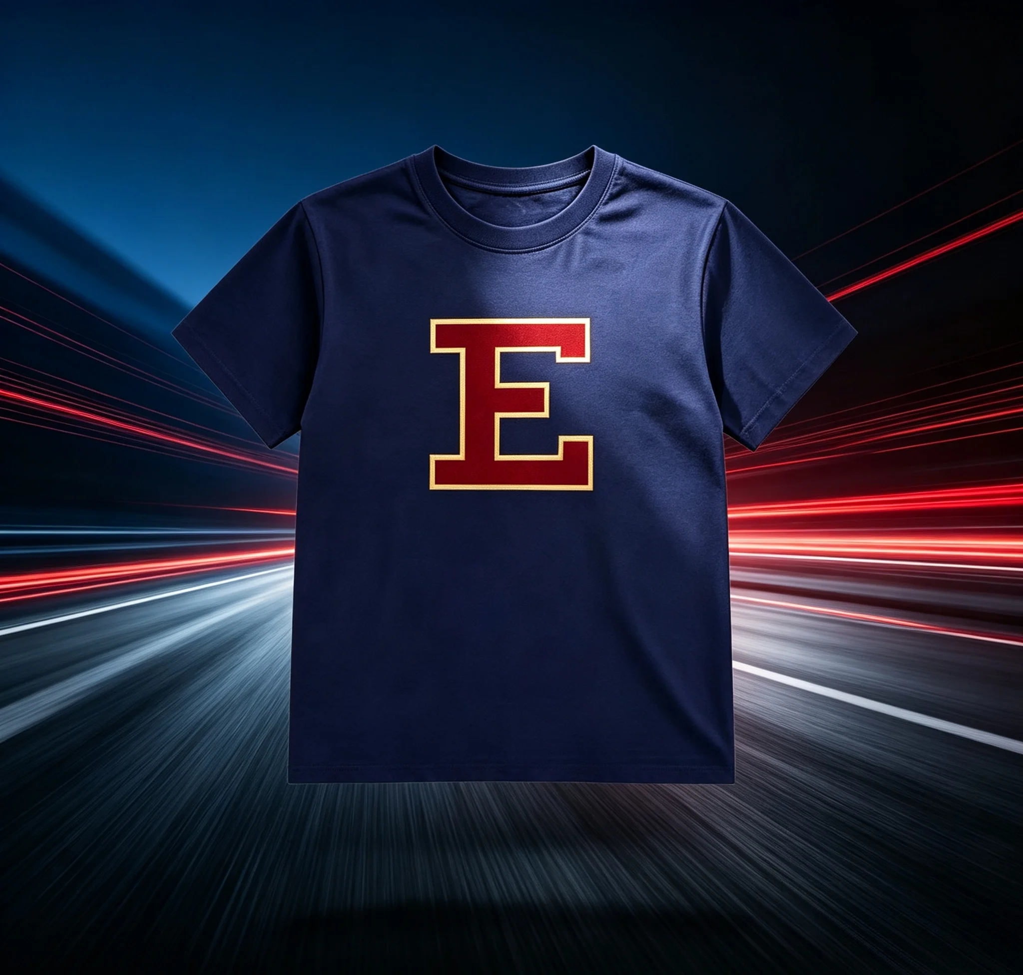 2026 Summer Tv Crew Gir Women's Short Sleeve T-Shirt Teagan Tao Same Style Big Letter E Print Sports Casual Women Men T-Shirt
