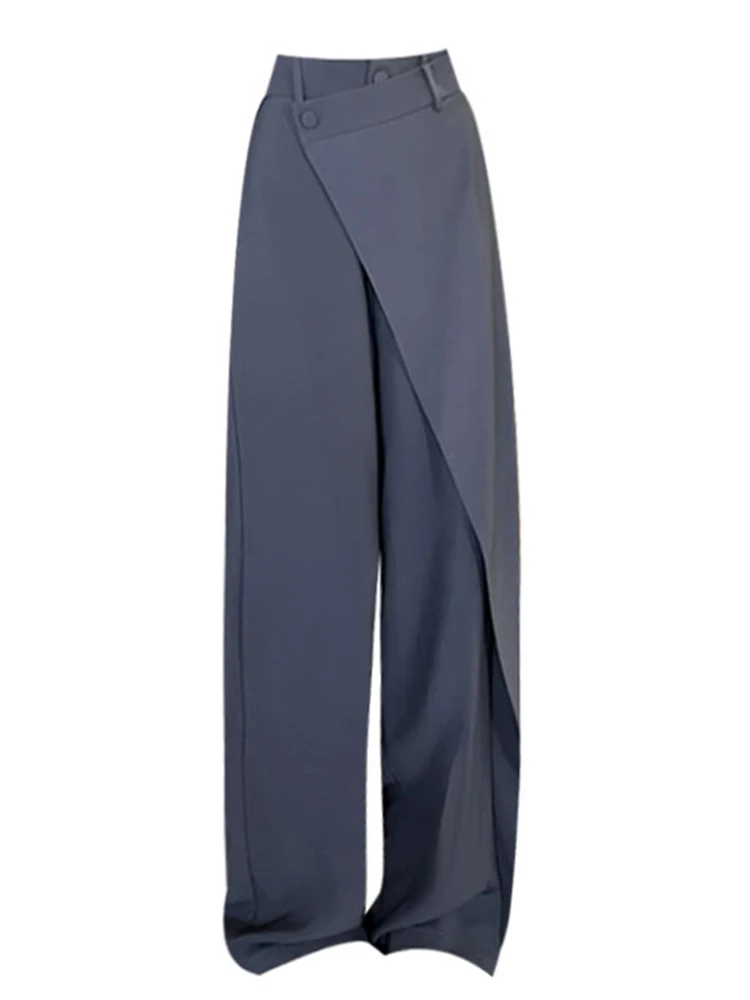 

Autumn Women Office Lady Vintage Baggy Korean Fashion Long Pants Baggy Pantalones Simple High Waist Trousers Old Money Wide Leg
