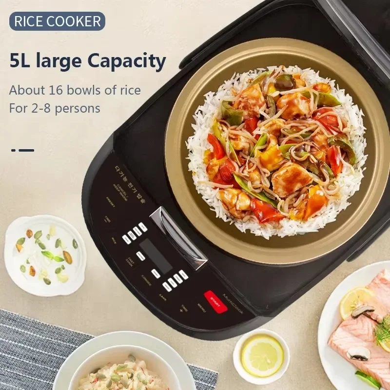 5L intelligent multi-function automatic electric digital thermal insulation rice cooker