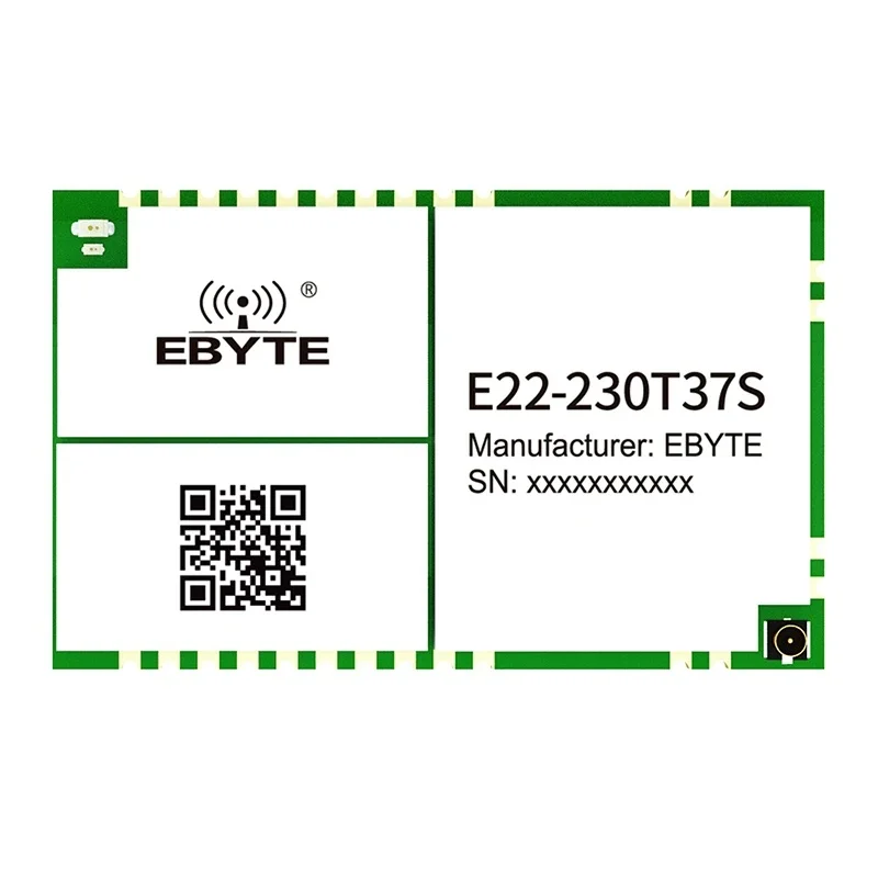 

Lora Wireless RF Module 230MHz CDEBYTE E22-230T37S 37dbm Long Distance 25km LBT RSSI Lower Power Watchdog SMD Stamp Hole