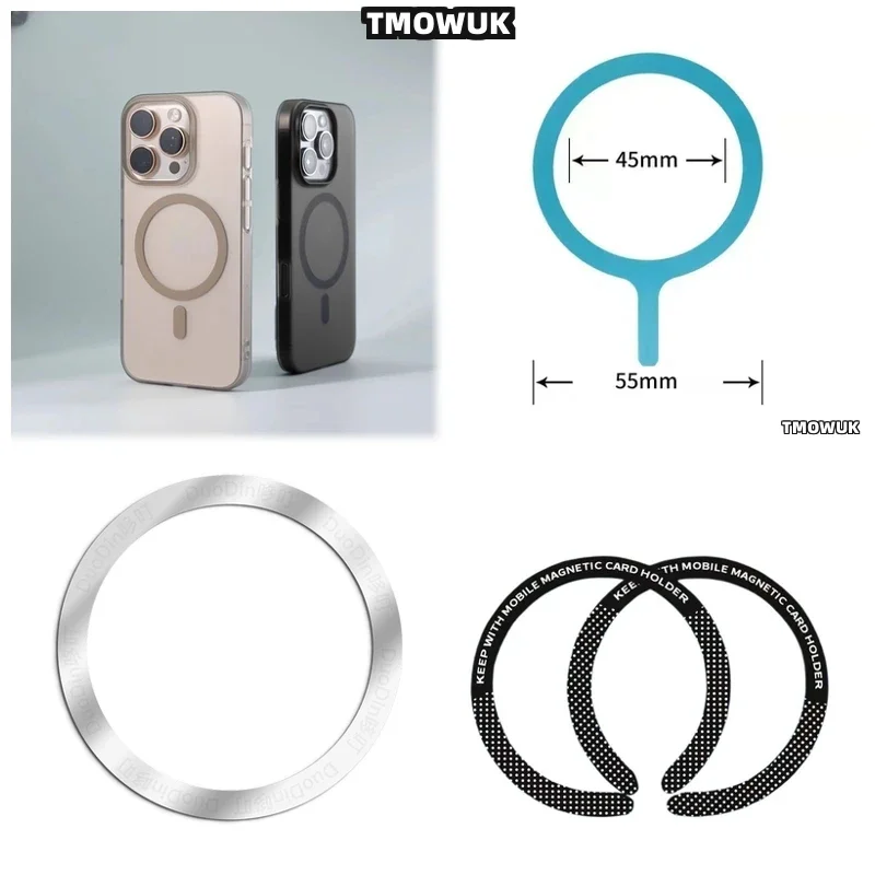 

For Vivo Y81 Y91 Y93 Y20 Y21 Y22 Y51 Y53 Y71 Y78 S T I 5G For Magsafe - Magnetic Ring Sticker For Wireless Charging - Slim And L