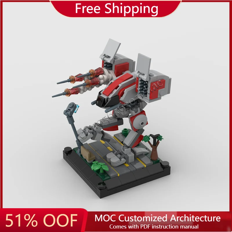 

Горячие детали 287, MOC, микромасштабная меха, катапульта, строительные блоки, модель для детей, сборка, дисплей, игрушки, сюрприз, рождественские подарки