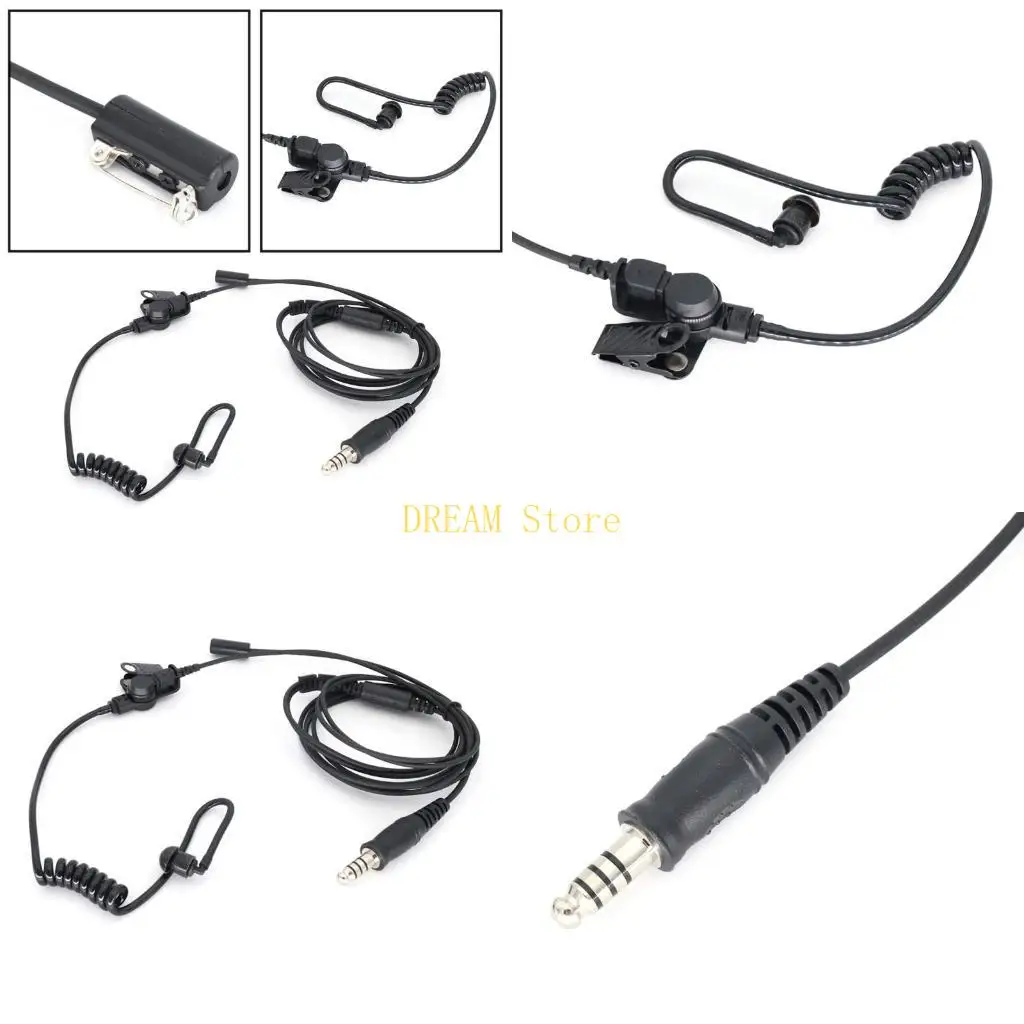 

7.1mm plug Acoustic Air Tube Earphone Security Agent Headphone Earbud best sale