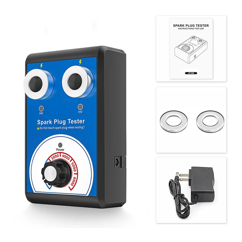 

Spark Plug Tester Double hole Diagnostic Tool JF109 Spark Tester For Motorcycle Newest Auto Auto Engine Ignition Detector