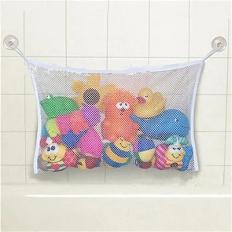 Eco-Friendly Baby Bath Bathtub Toy Mesh Storage Bag Suction Cup Mesh Bag Kinds Shower Toy Storage Bag Organizer