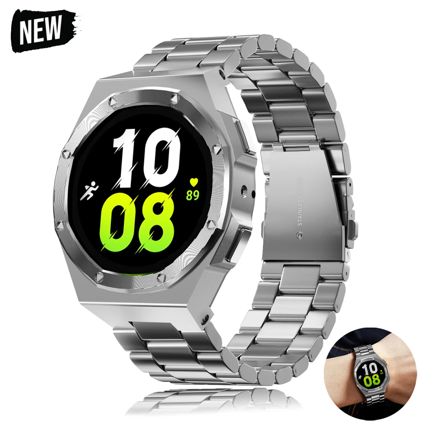 

Роскошная модификация для Samsung Galaxy Watch 7, 40 мм, 44 мм, комплект модов из нержавеющей стали, металлический ободок, часы 40 мм, 44 мм, аксессуары «сделай сам»