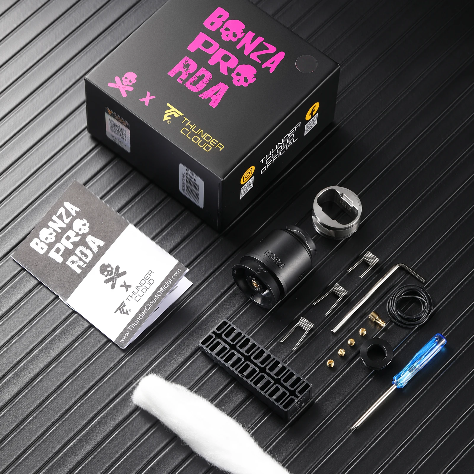 Original ThunderCloud X Bonza Pro RDA Tank 2ml Single/Dual Coil 510/810 Drip Tip Top/Bottom Fill Electronic Cigarette Atomizer - view 6