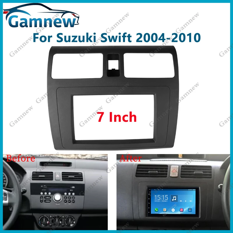 

7 inch 2DIN Car Fascia Radio Panel For Suzuki Swift 2004-2010 Dzire 2008-2010 Frame Kit Install Facia Face Plate