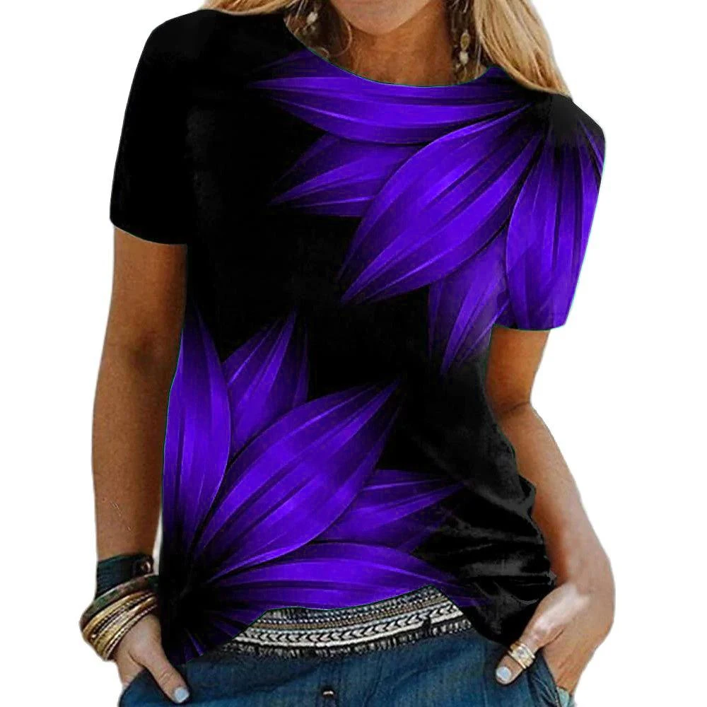 

Daily Women's T-Shirt Summer O-Neck T Shirt for Women Fashion Short Sleeve Casual T-Shirt 3d Print Women's Clothing