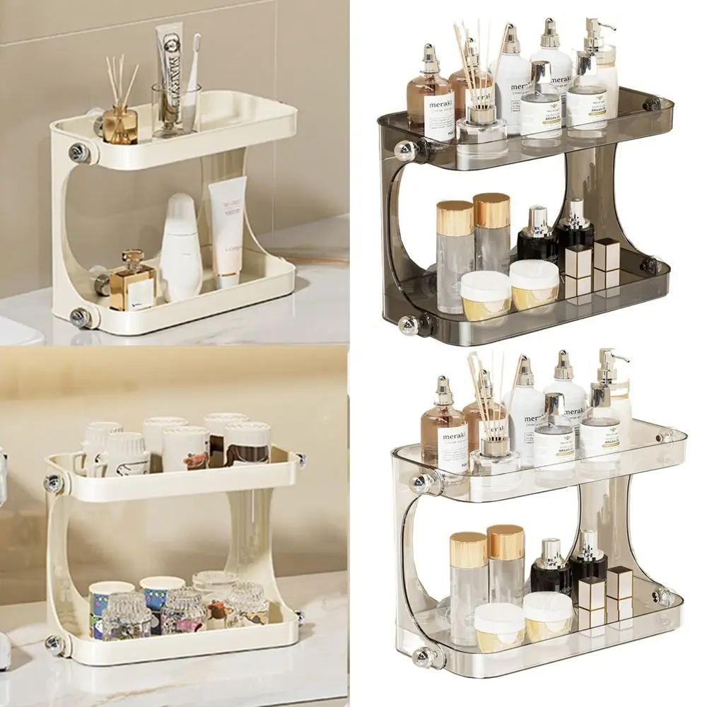 

Double-Layer Bathroom Storage Rack Side Hooks Waterproof Shower Storage Holder Hanging/Free Standing Space Saving