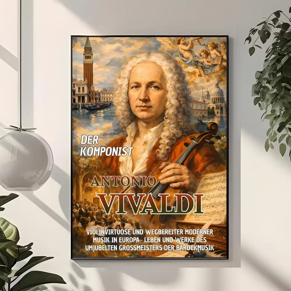 Classical Composer Antonio Vivaldi Poster Modern Home Decor & Interior Design | Wall Art Collection