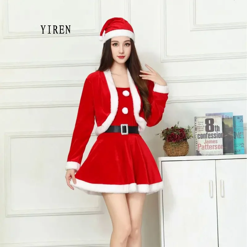 New fashion Miss Claus suit women Christmas fancy party dress sexy outfits Santa sweetheart cosplay Santa costumes