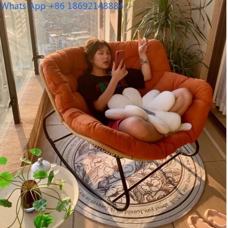 Bird's Nest Rocking Chair Recliner Balcony Home Leisure Single Lazy Sofa Living Room Light Luxury Rocking Chair Adult Sleepable