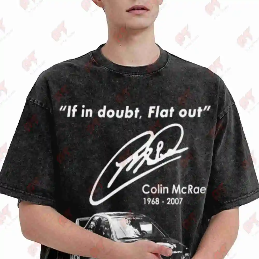 Colin McRae If Can't Beat Them Vintage Washed Tee Pure Cotton T-Shirt