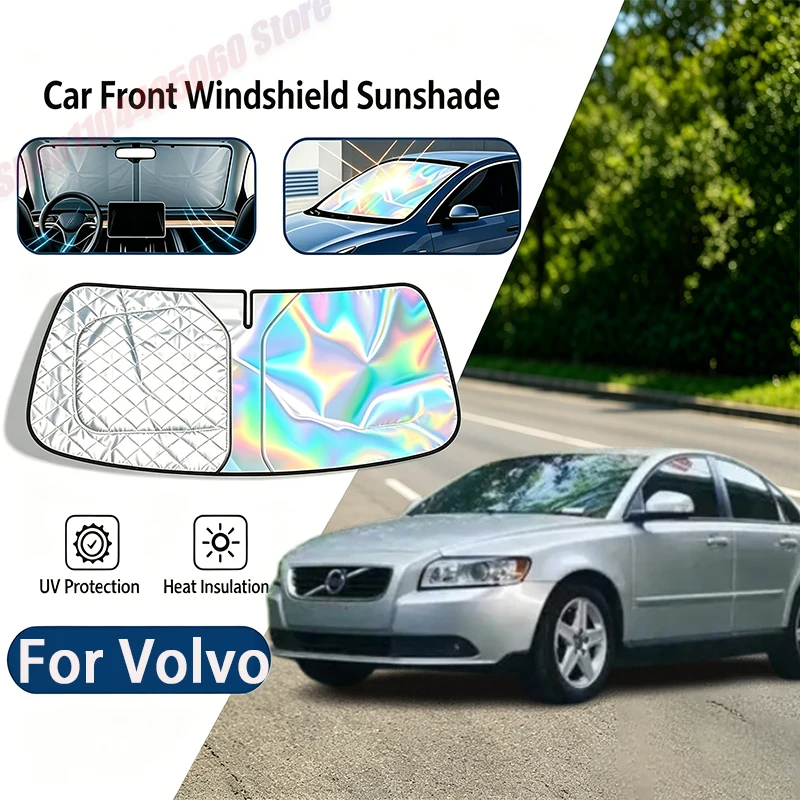 

For Volvo S40 2004-2012 2006 2008 2010 Car Sun Visor Auto Front Windshield Sunshade Heat Insulation Summer Cooling Accessories