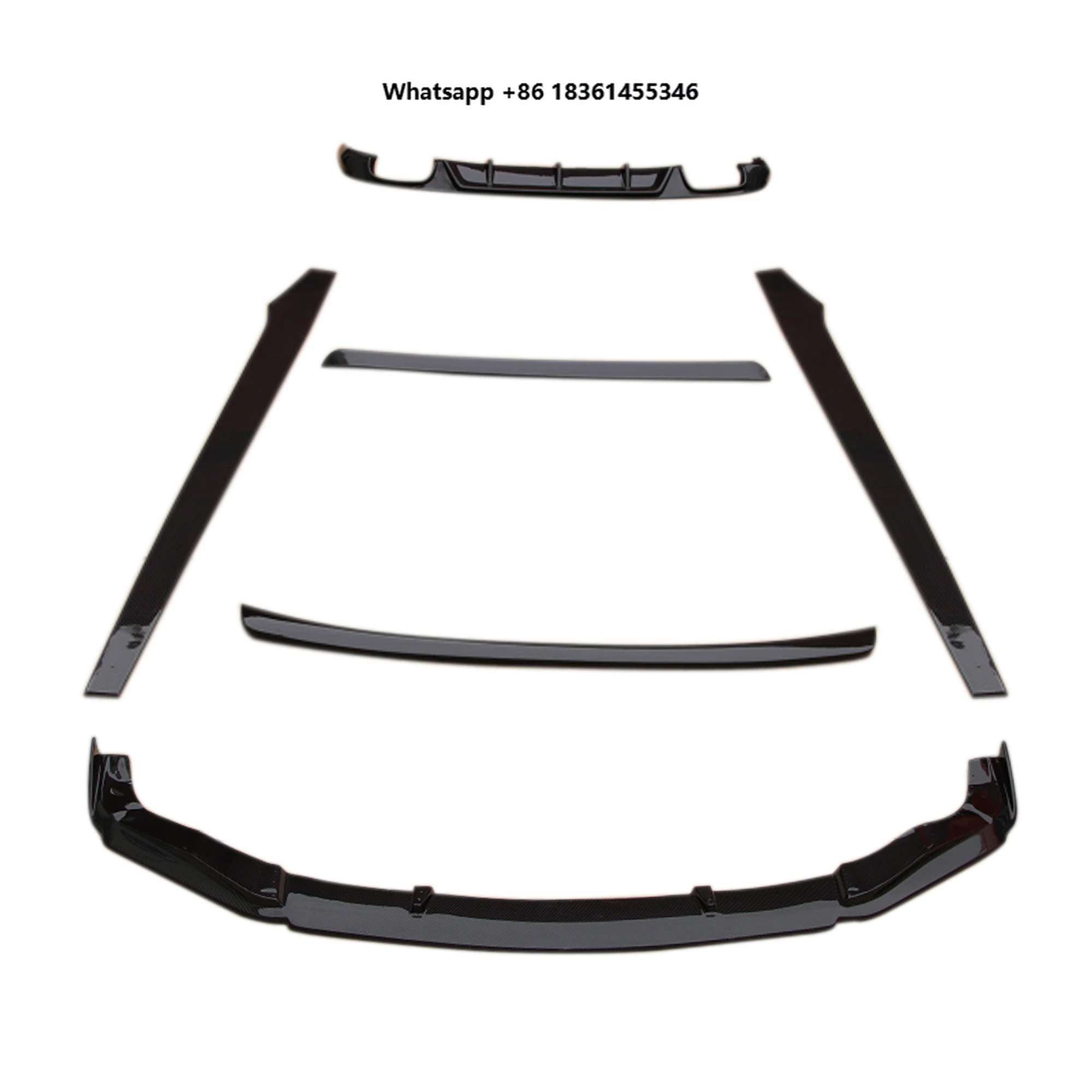 

Car Bumpers Body Kit Carbon Fiber Front Lip Rear Diffuser Side Skirts Spoiler and Top Wing for GS