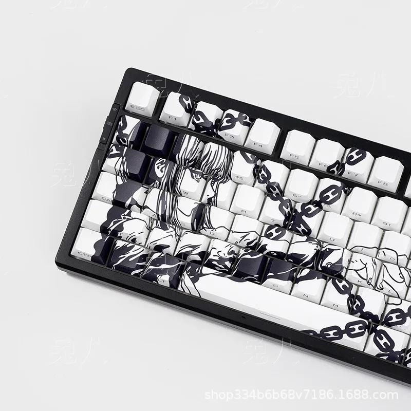 Chainsaw Man Makima Chain 131 Keycaps PBT Keycaps Mechanical Keyboard Game Customization