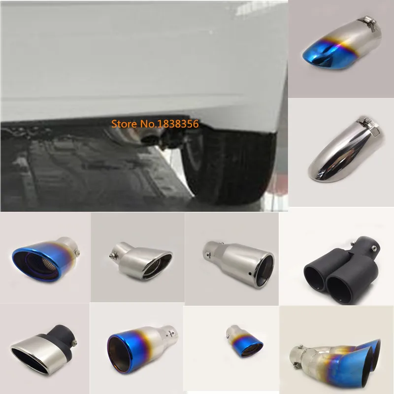 For Toyota Prius 2016 2017 2018 2019 Car Sticker Muffler Exterior End Tail Pipe Outlet Dedicate Exhaust Tip Tail Frame Hood