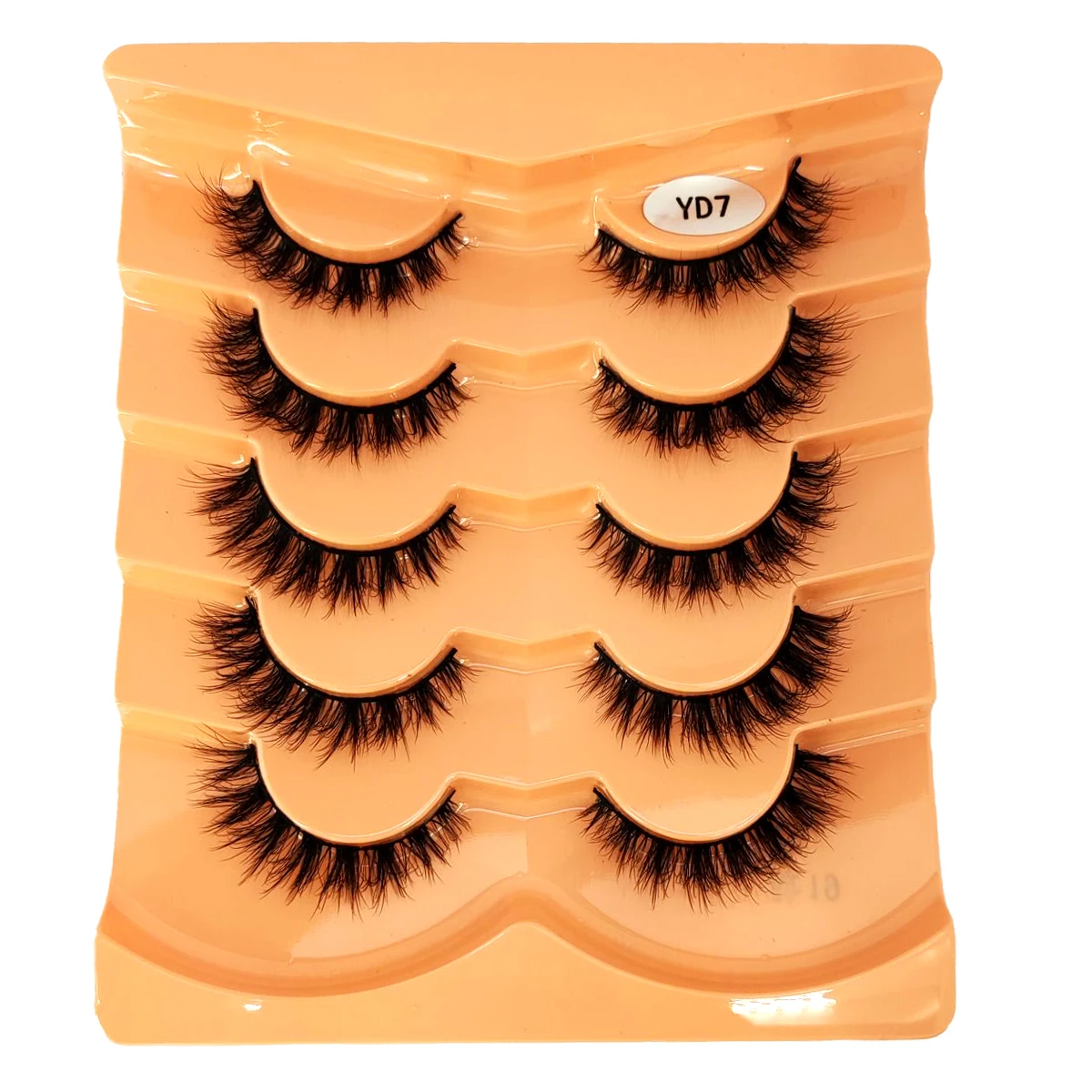 5ペア ミンクつけまつげ ふわふわキャットアイまつげ 6Dボリュームつけまつげ エクステ風 厚め ソフト カール つけまつげ