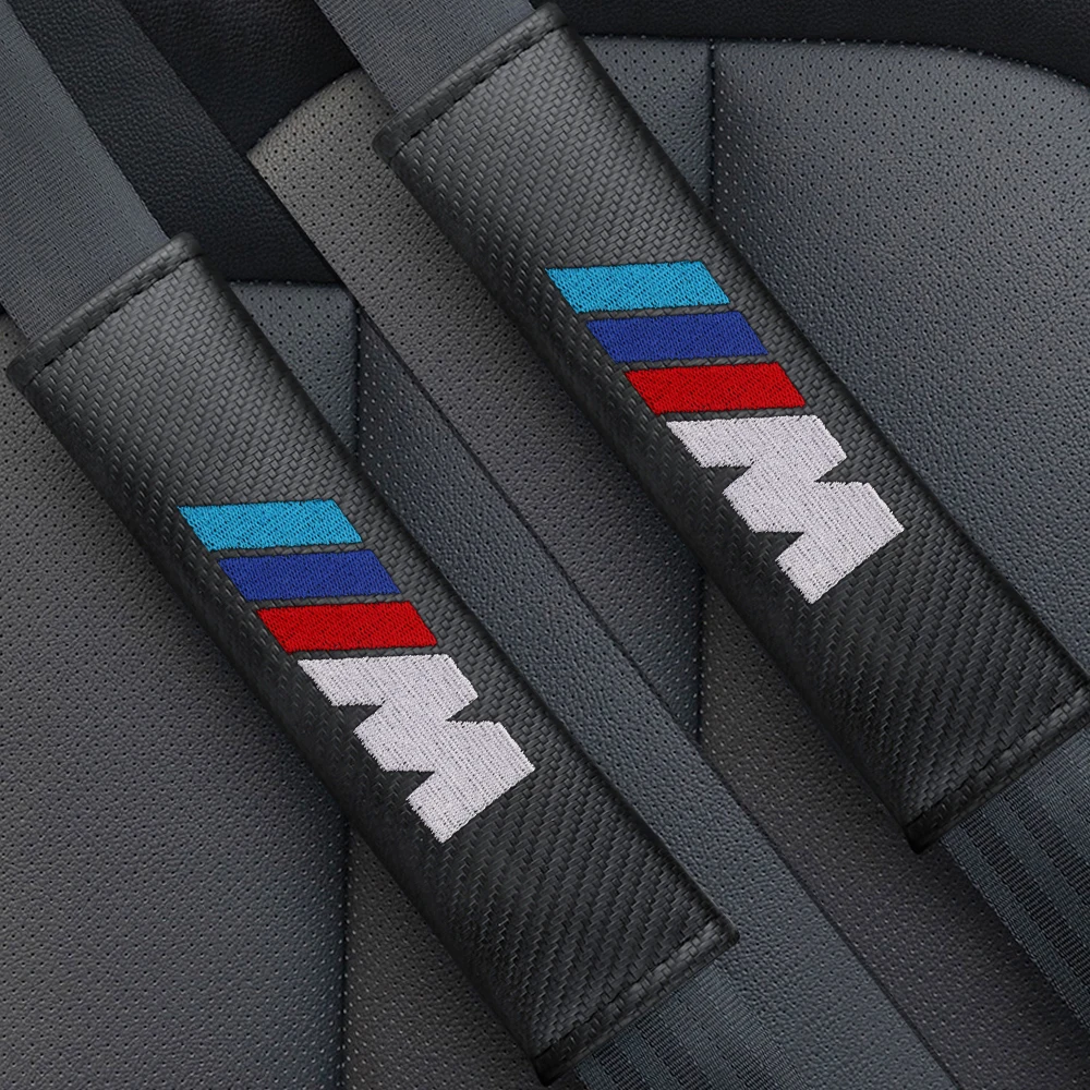 2x Car Styling Safety Belt Cover Protection Shoulder Pad Cushion Harness Pad For M performace M1 M2 M3 M4 M5 M6 M7 M8 X1 X3 X5