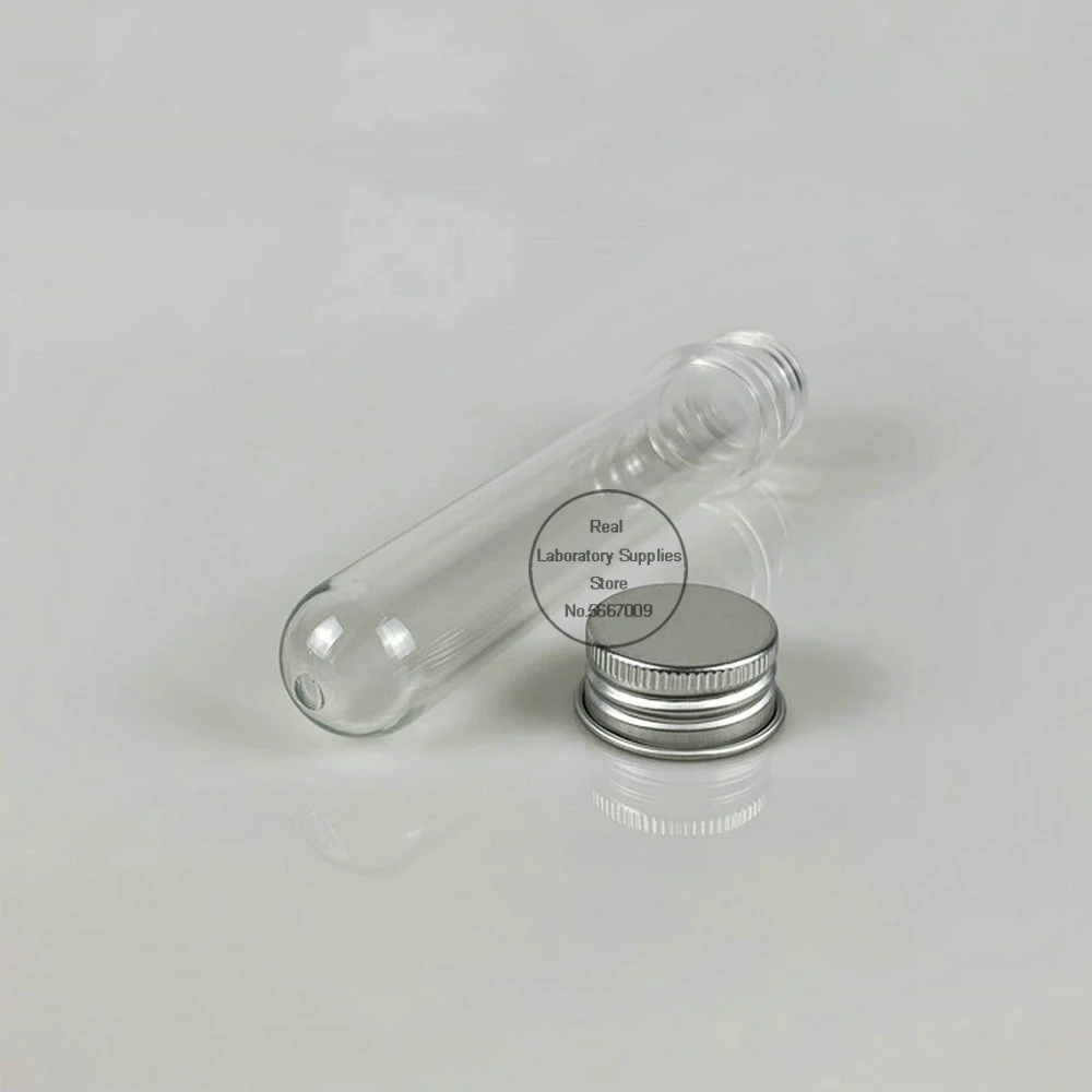 10pcs lab 30/40/100ml PET test tube bottle Transparent cylindrical plastic refillable bottle for Mask candy data line