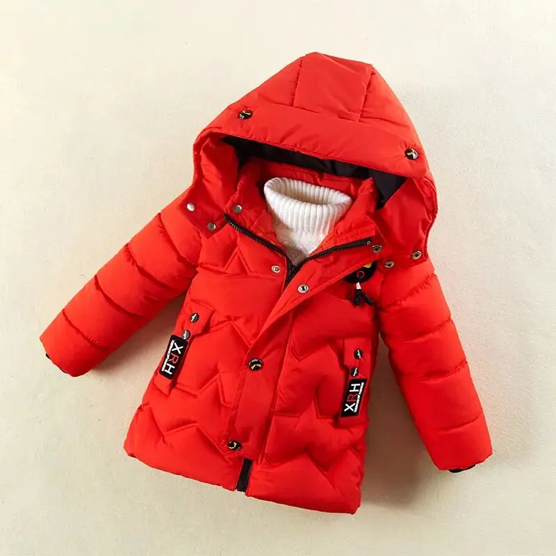 Baby Children Coats Winter Thick Jackets For Boys Warm Plush Thicken Outerwear For Girls Fur Hooded Jacket Kids Clothes Snowsuit