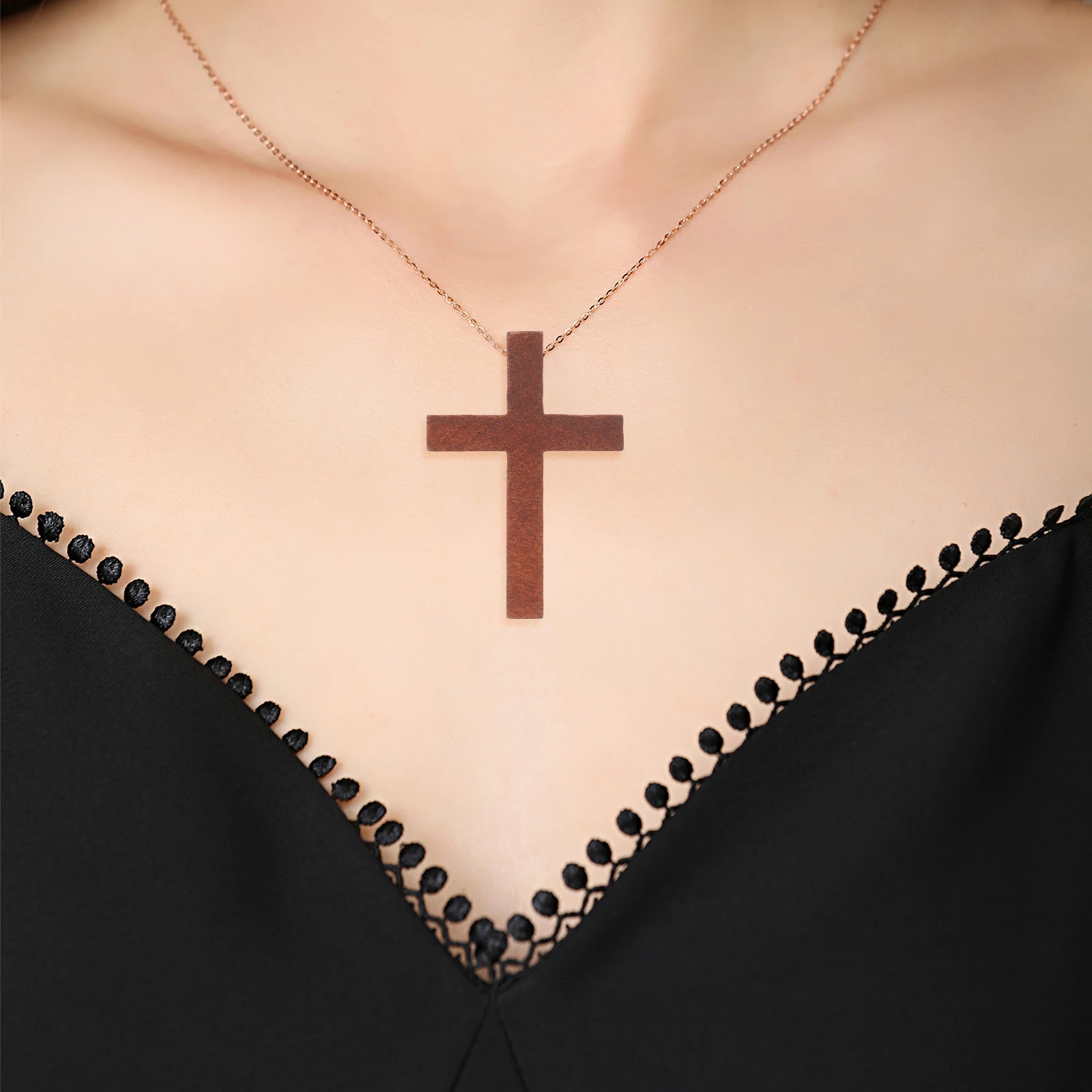 

20 Pcs Cross Pendant Miniature Wooden Charm Pocket Necklace Crossing Design Pendants Bracelet Decor Accessories Craft Travel