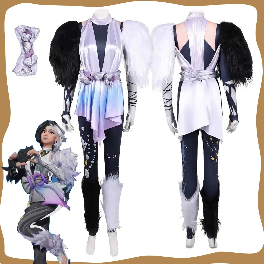 

Luna Snow Cosplay Women Fantasy Lgnite Linkage Set Costume Roleplay Game Rivals Disguise Jumpsuit Halloween Carnival Party Suit