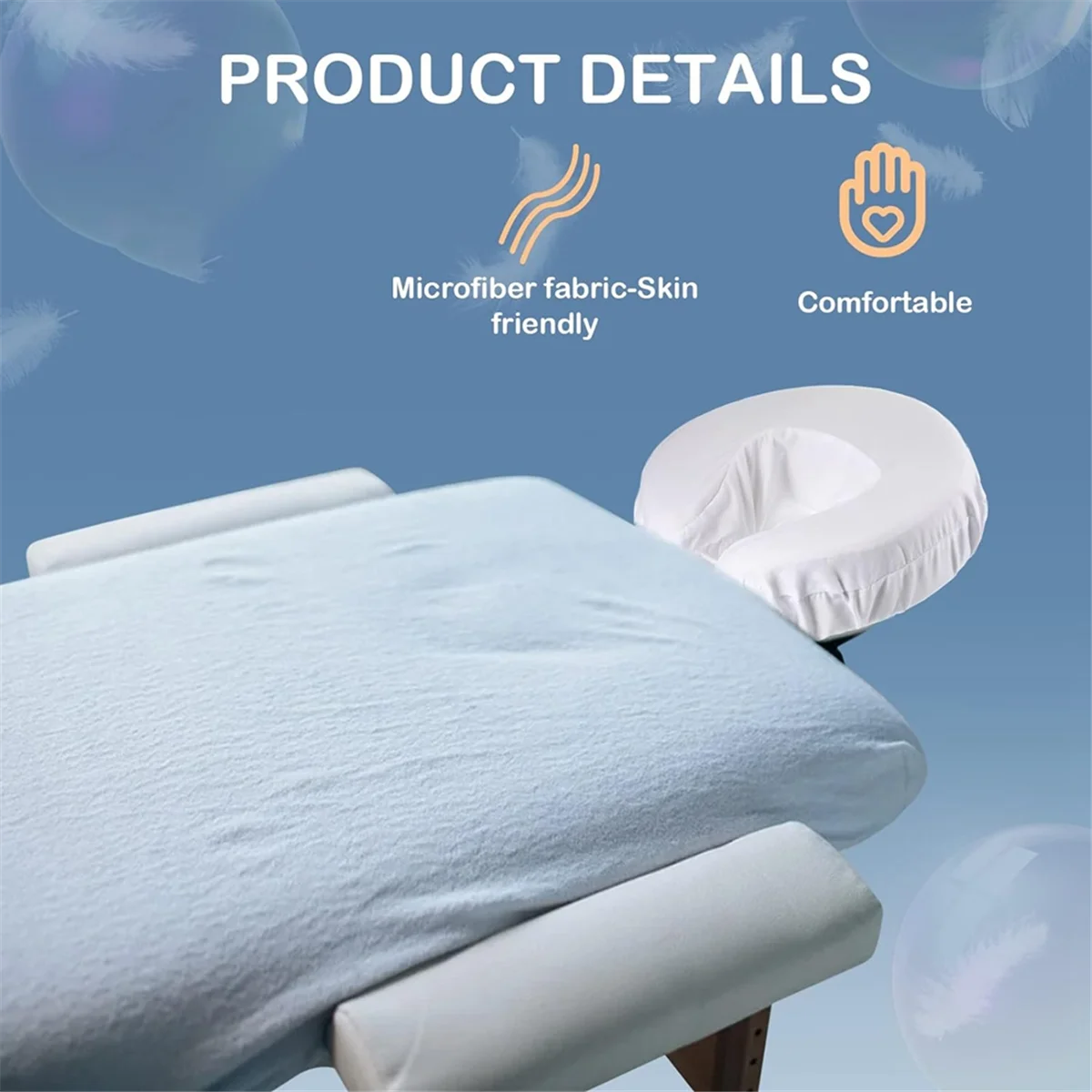 

Качество! 12 шт. чехлы для подставки для лица для массажного стола, многоразовые чехлы для подставки для массажного стола, маслостойкие листы для подголовника