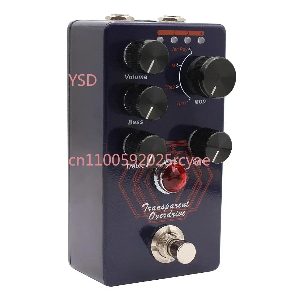 TRANSPARENT DRIVE Guitar Effects Pedal Pass-through Clear Overdrive Electric Guitar Effects 4 Mode Button