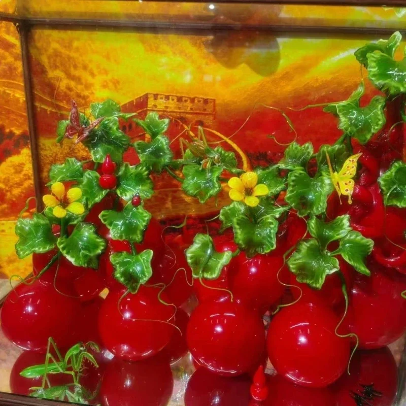 Purely handmade glazed lantern gourd (Fulu)