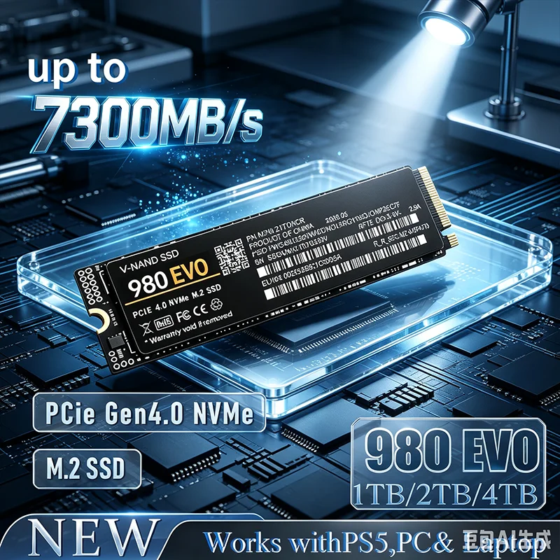 NEW 980 EVO NVMe M.2 2280 SSD 7300MBs TLC 3D NAND 500GB 1TB 2TB 4TB storage for PS5 gaming desktop laptop PC low power