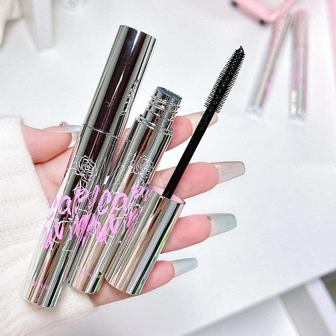 5d Seiden faser Mascara Curl dicke Verlängerung Wimpern Mascara wasserdicht schwarz braun natürliche Curling feine Pinsel Mascara Make-up