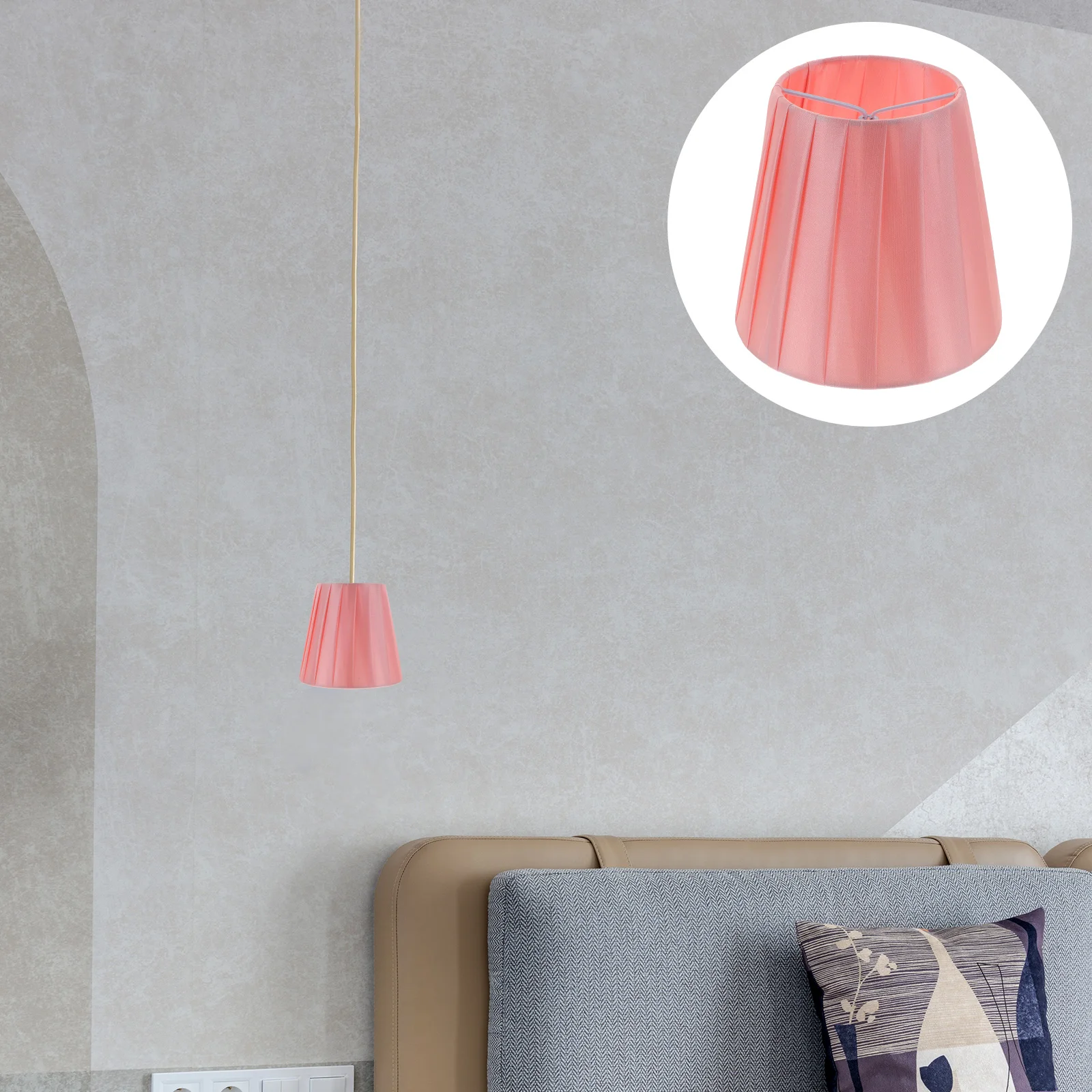 

2 Pcs Fabric Clamp Lampshade Replacement Soft Light Decorative Sturdy Easy Install Table Floor Desk Wall Lamp Shades Cover