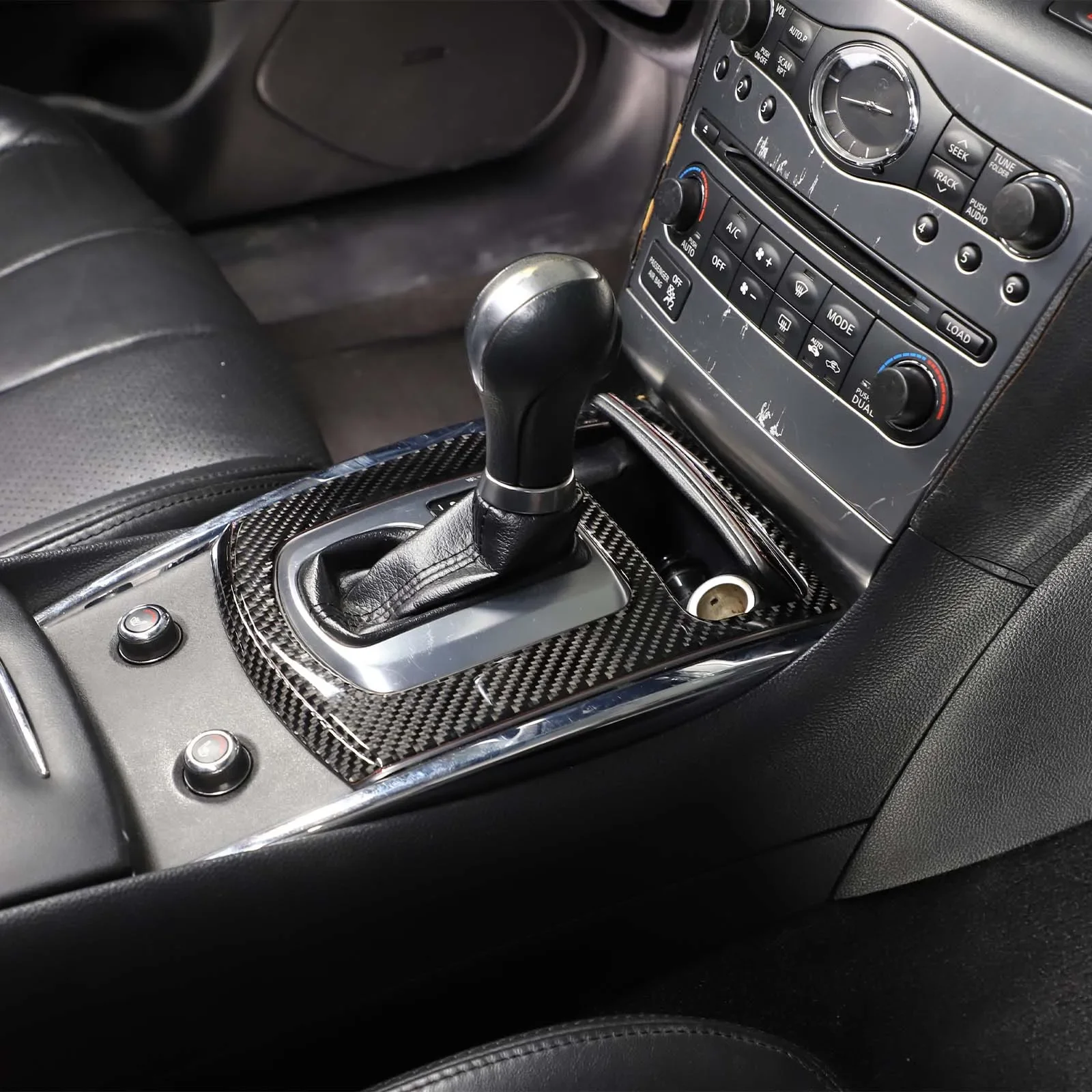 Soft Carbon Fiber For 2007-2013 Infiniti G25 G35 G37 Car Interior Decoration Sticker Center Control Modification Car Accessories