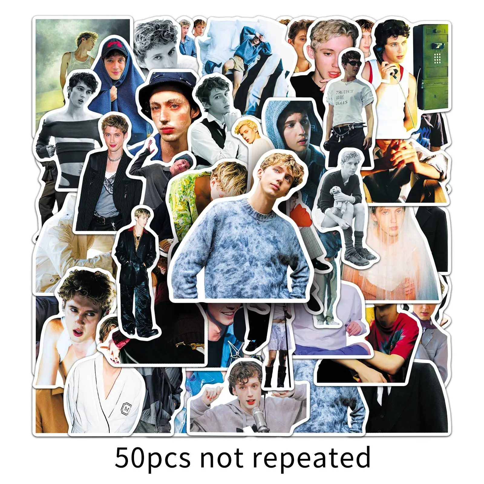 50PCS TroyeSivan Stickers Creativity Singer Actor Graffiti Decoration DIY Notebook Suitcase Guitar Refrigerator Phone Decals Toy