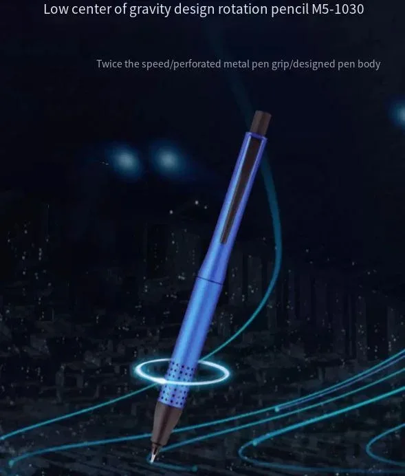 1 قطعة قلم رصاص ميكانيكي M5-1030 معدن دوار مزدوج اللوحة قلم رصاص خاص 0.5 مللي متر