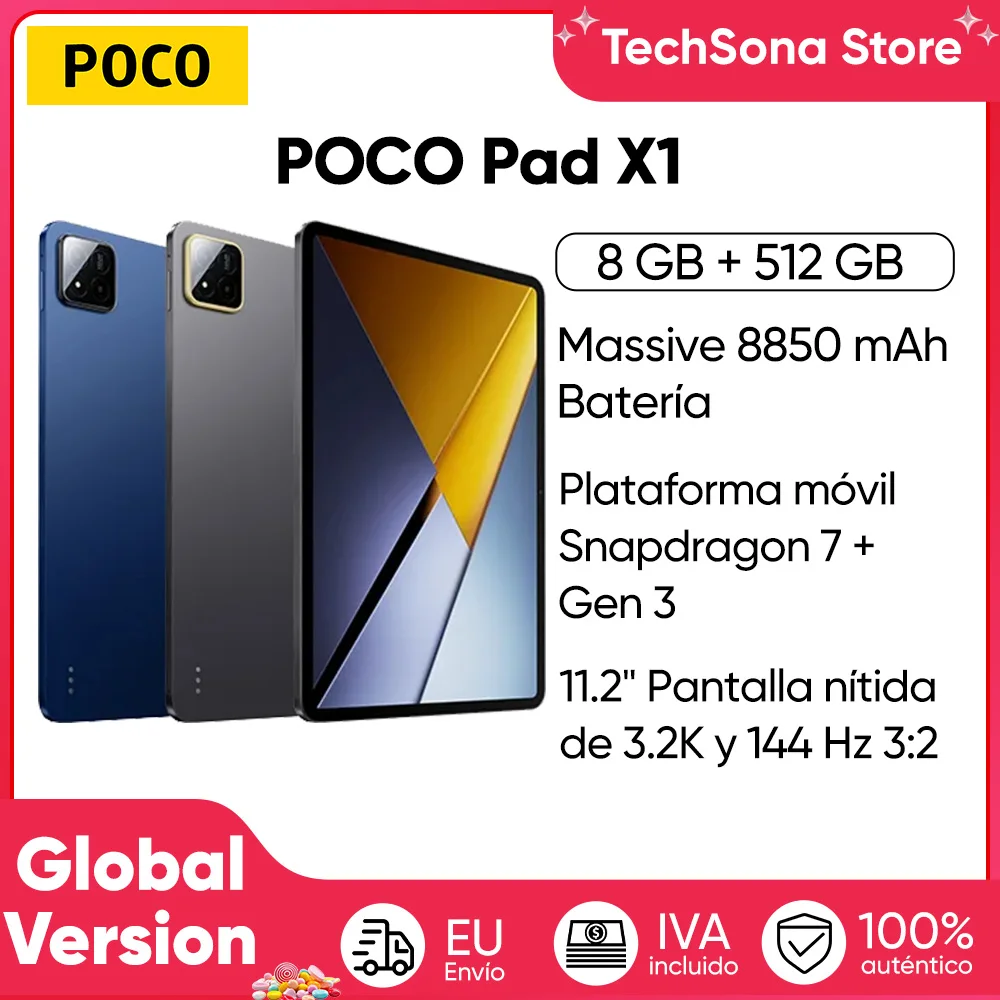 Globale versie POCO Pad X1 Tablet Snapdragon 7+ Gen 3 11,2″ 3:2 3.2K 144Hz Kristalhelder Scherm 45W Turbo Opladen 8850mAh