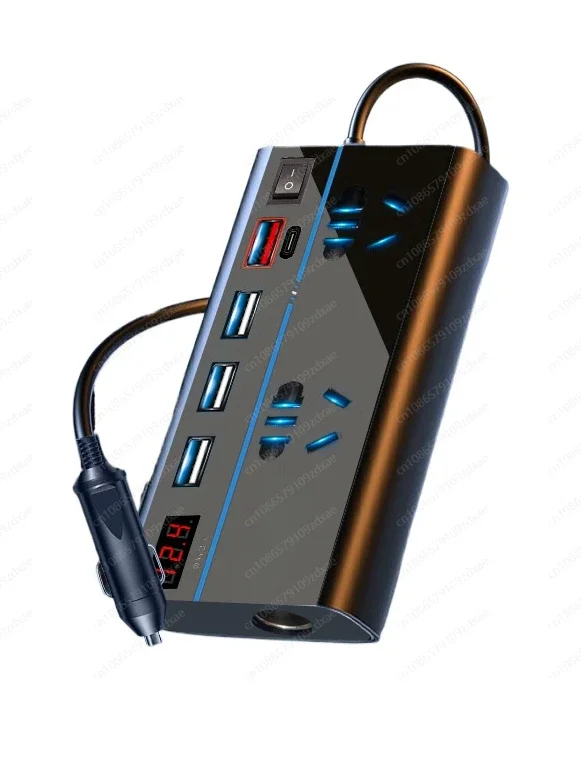 Car inverter, charger 12v24v to 110v220V power converter type-c mobile phone fast charging